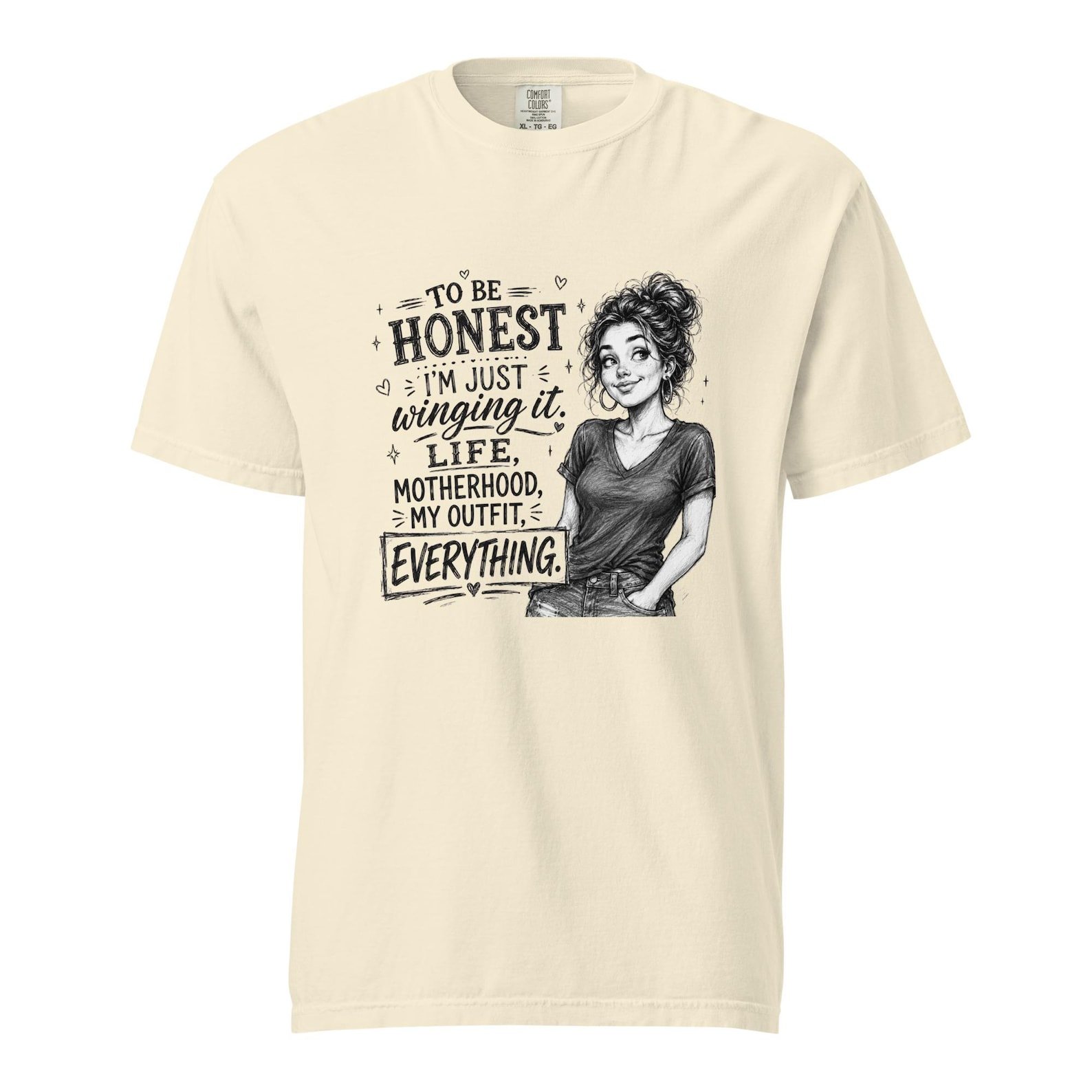 Messy Bun Mom Shirt design